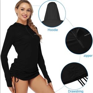 Rash guard swimming hoodie